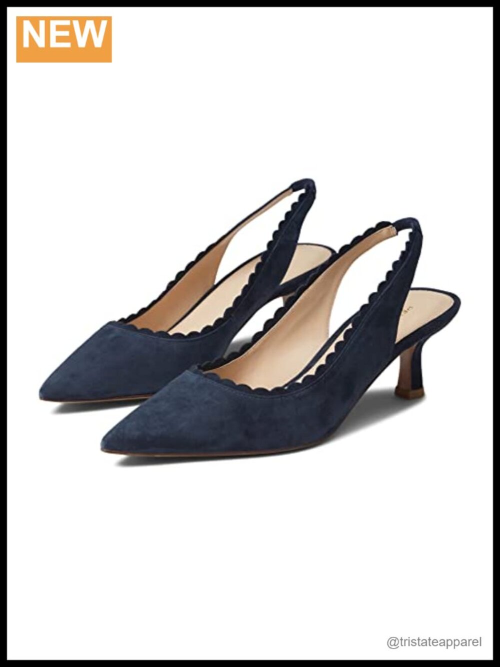 Pelle Moda Kelsa Suede Pointed Toe Slingback Flat Women's Shoes